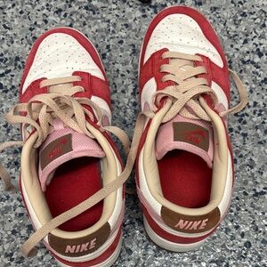 Nike Red and White Athletic Shoes